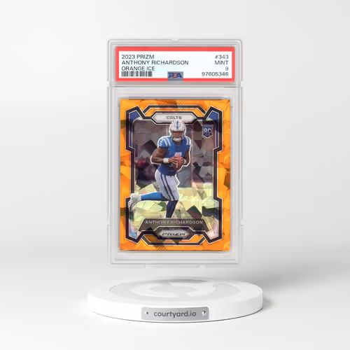 2023 Panini Prizm #343 Anthony Richardson - Orange Ice (PSA 9 MINT)