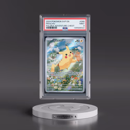 2024 Pokémon Svp EN-SV Black Star Promo #088 Pikachu - Paldea Adventure Chest (PSA 9 MINT)