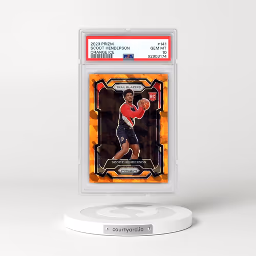 2023 Panini Prizm #141 Scoot Henderson - Orange Ice (PSA 10 GEM MINT)