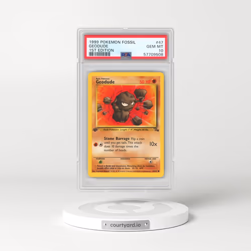 1999 Pokémon Fossil #47 Geodude - 1st Edition (PSA 10 GEM MINT)