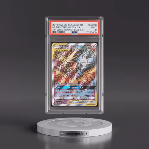 2019 Pokémon SM Black Star Promo #SM210 Moltres & Zapdos & Articuno GX - Holo Full Art Hidden Fates