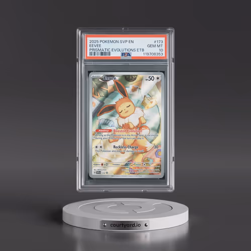 2025 Pokémon Svp EN-SV Black Star Promo #173 Eevee - Prismatic Evolutions Elite Trainer Box (PSA 10 