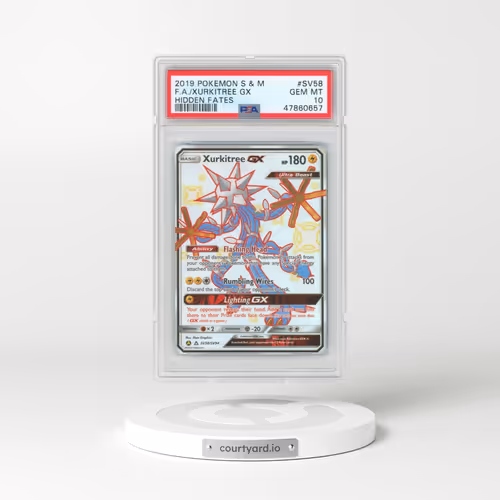 2019 Pokémon Sun & Moon Hidden Fates #SV58 Xurkitree GX - Holo Full Art (PSA 10 GEM MINT)