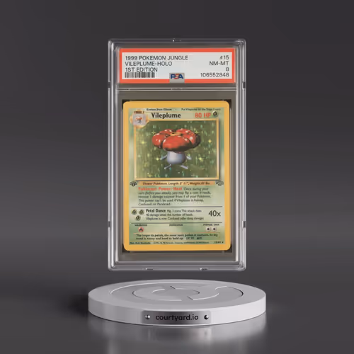 1999 Pokémon Jungle #15 Vileplume - 1st Edition Holo (PSA 8 NM-MT)