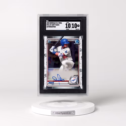 2020 Bowman Chrome Draft #CPA-AP Andy Pages - Auto. (SGC 10 GEM MINT)