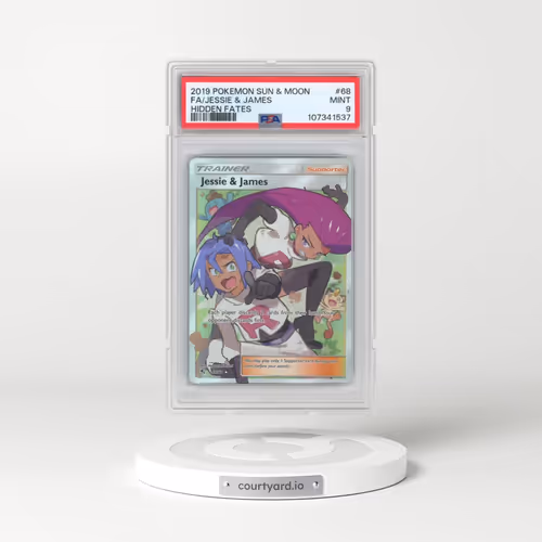 2019 Pokémon Sun & Moon Hidden Fates #68 Jessie & James - Full Art (PSA 9 MINT)