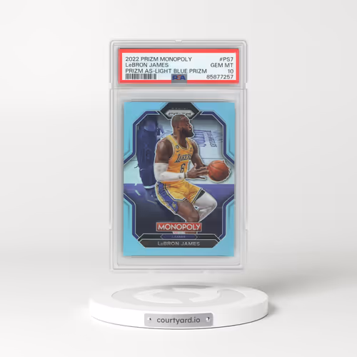 2022 Panini Prizm Monopoly Prizm All-Stars #PS7 LeBron James - Light Blue Prizm (PSA 10 GEM MINT)