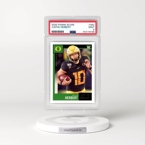 2020 Panini Score #362 Justin Herbert (PSA 9 MINT)