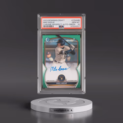 2023 Bowman Draft Chrome Prospect Autograph #CDAMB Mike Boeve - Green Refractor (PSA 10 GEM MINT)