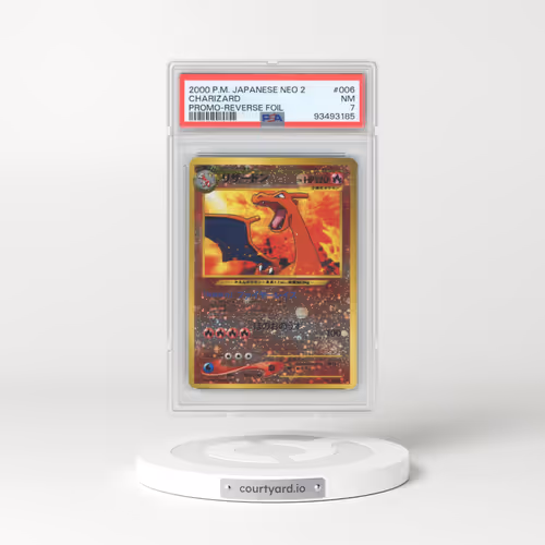 2000 Pokémon Neo 2 Promo #006 Charizard - Reverse Foil (PSA 7 NM)