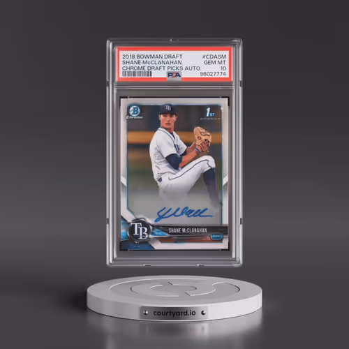 2018 Bowman Draft Chrome Draft Picks Autographs #CDASM Shane McClanahan (PSA 10 GEM MINT)