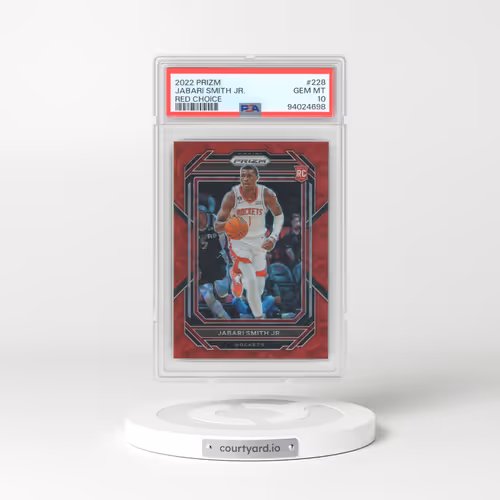 2022 Panini Prizm #228 Jabari Smith Jr. - Red Choice (PSA 10 GEM MINT)