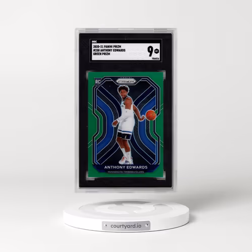2020 Panini Prizm #258 Anthony Edwards - Green Prizm (SGC 9 MINT)