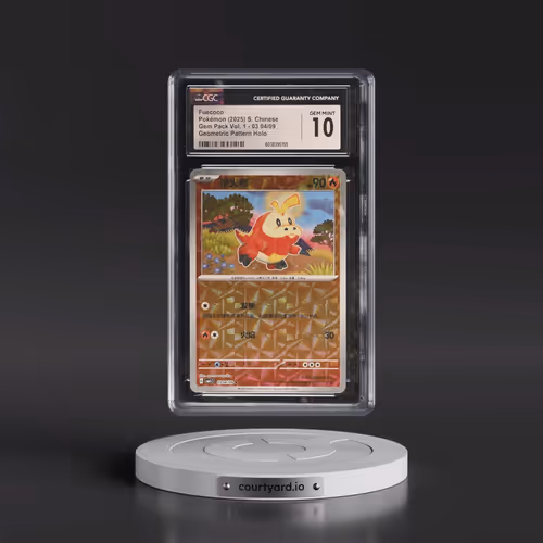 2025 Gem Pack Volume 1 - CBB1C - Simplified #03 04/09 Fuecoco - Geometric Pattern Holo (CGC 10 GEM M