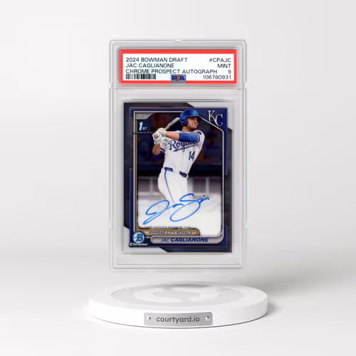 2024 Bowman Draft Chrome Prospect Autographs #CPAJC Jac Caglianone (PSA 9 MINT)