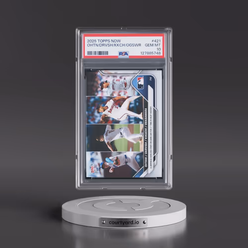 2025 Topps Now #421 Shinnosuke Ogasawara/Shohei Ohtani/YU Darvish/Yusei Kikuchi (PSA 10 GEM MINT)