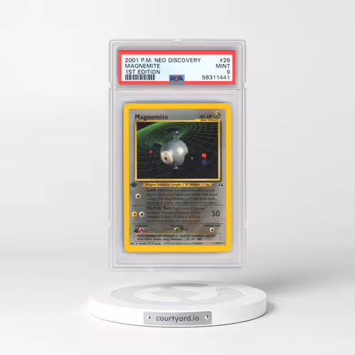 2001 Pokémon Neo Discovery #26 Magnemite - 1st Edition (PSA 9 MINT)