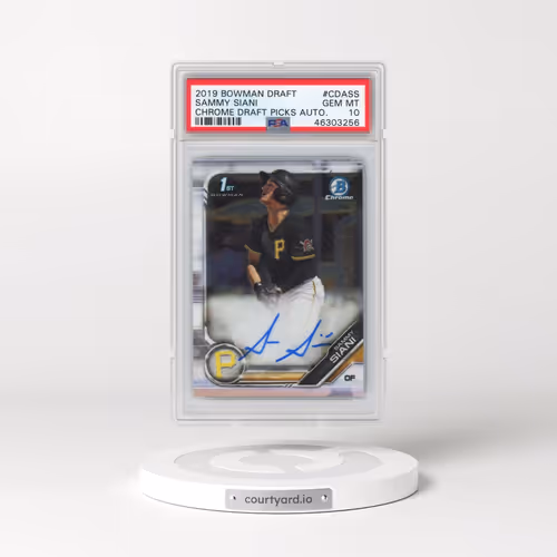 2019 Bowman Draft Chrome Draft Picks Autograph #CDASS Sammy Siani (PSA 10 GEM MINT)
