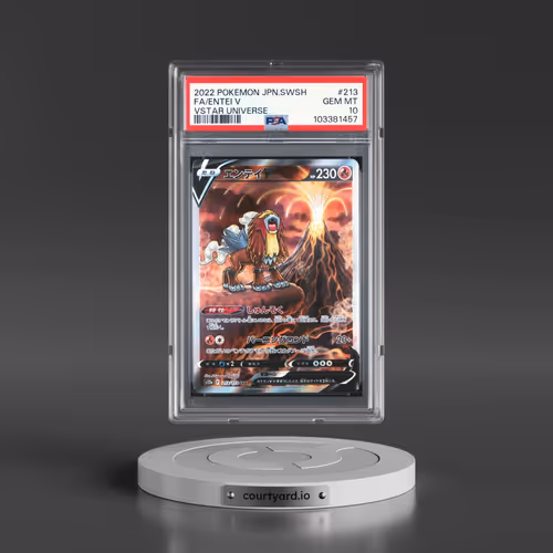 2022 Pokémon Sword & Shield Vstar Universe #213 Entei V - Holo Full Art (PSA 10 GEM MINT)