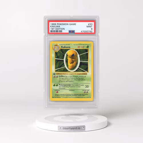 1999 Pokémon Game #33 Kakuna - 1st Edition (PSA 9 MINT)