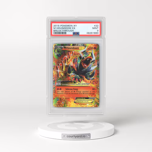 2015 Pokémon XY Breakthrough #22 M Houndoom EX - Holo (PSA 9 MINT)