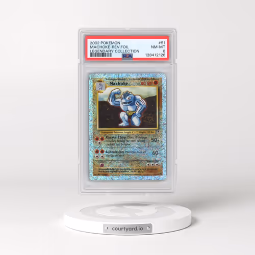 2002 Pokémon Legendary Collection #51 Machoke - Reverse Foil (PSA 8 NM-MT)