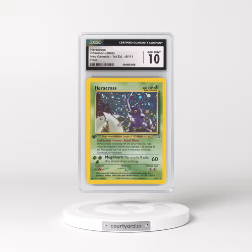 2000 Neo Genesis #6 Heracross - 1st Edition Holo (CGC 10 GEM MINT)