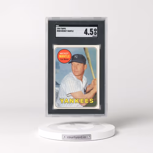 1969 Topps #500 Mickey Mantle - Last Name in Yellow (SGC 4.5 VG-EX+)