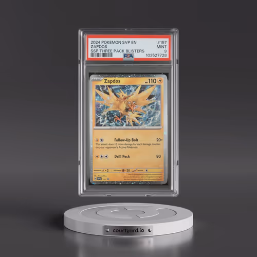 2024 Pokémon Svp EN-SV Black Star Promo #157 Zapdos - Surging Sparks Three Pack Blisters (PSA 9 MINT