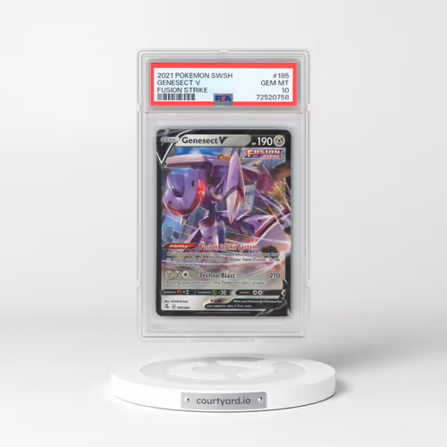 2021 Pokémon Sword & Shield Fusion Strike #185 Genesect V - Holo (PSA 10 GEM MINT)