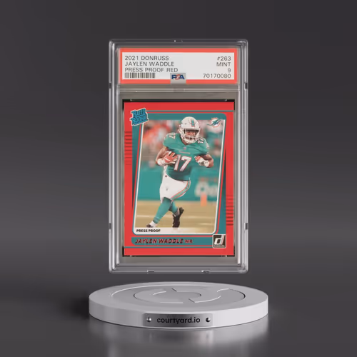 2021 Panini Donruss #263 Jaylen Waddle - Press Proof Red (PSA 9 MINT)