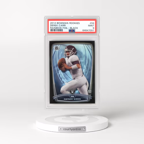 2014 Bowman Rookies #55 Derek Carr - Rainbow Foil-Black (PSA 9 MINT)