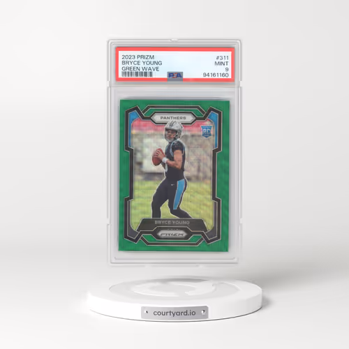 2023 Panini Prizm #311 Bryce Young - Green Wave (PSA 9 MINT)