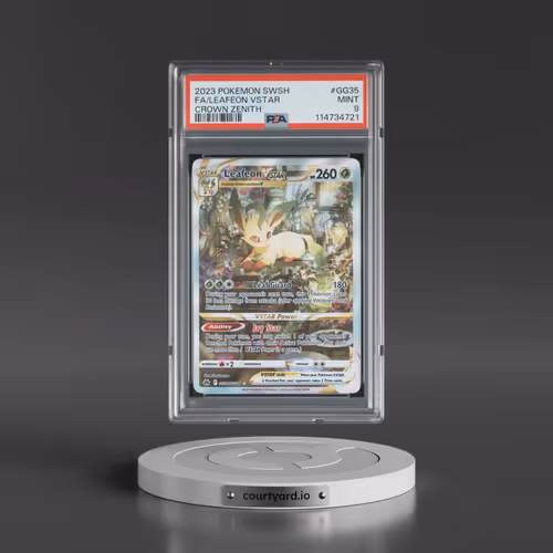 2023 Pokémon Sword and Shield Crown Zenith #GG35 Leafeon Vstar - Full Art (PSA 9 MINT)