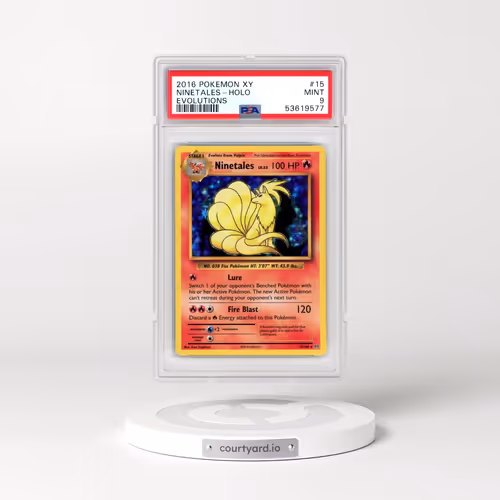 2016 Pokémon XY Evolutions #15 Ninetales - Holo (PSA 9 MINT)