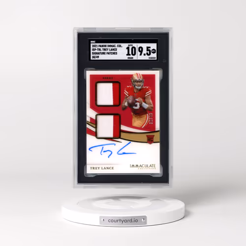 2021 Panini Immaculate Collection #ISP-TRL Trey Lance - Sig. Patches (SGC 9.5 MINT+)