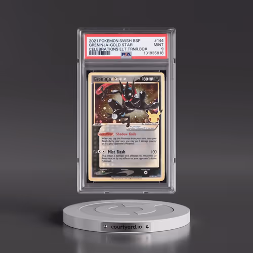 2021 Pokémon Swsh Black Star Promo #144 Greninja-Gold Star - Celebrations Elite Trainer Box (PSA 9 M