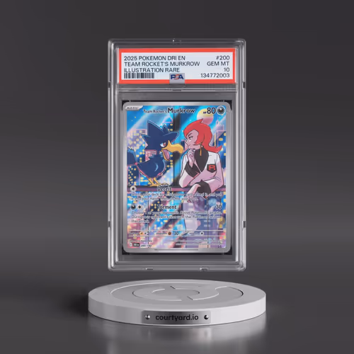 2025 Pokémon Dri EN-Destined Rivals #200 Team Rocket's Murkrow - Illustration Rare (PSA 10 GEM MINT)