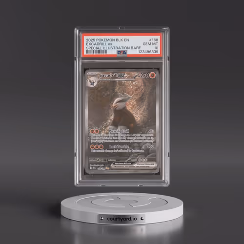 2025 Pokémon Blk EN-Black Bolt #168 Excadrill EX - Holo Special Illustration Rare (PSA 10 GEM MINT)