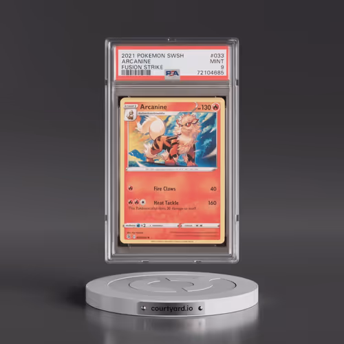 2021 Pokémon Sword & Shield Fusion Strike #033 Arcanine (PSA 9 MINT)