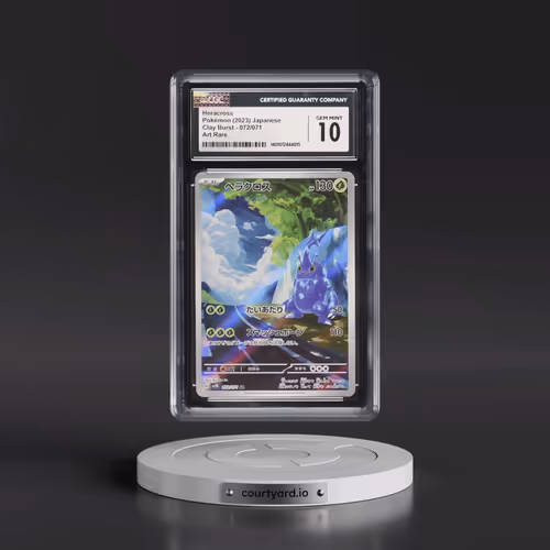 2023 Pokémon Sv2d-Clay Burst #072 Heracross - Art Rare (CGC 10 GEM MINT)