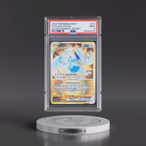 2022 Pokémon Sword & Shield Silver Tempest #211 Lugia Vstar - Full Art Secret (PSA 9 MINT)