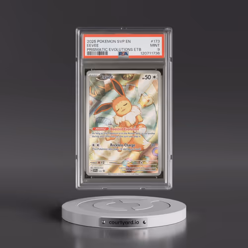2025 Pokémon Svp EN-SV Black Star Promo #173 Eevee - Prismatic Evolutions Elite Trainer Box (PSA 9 M