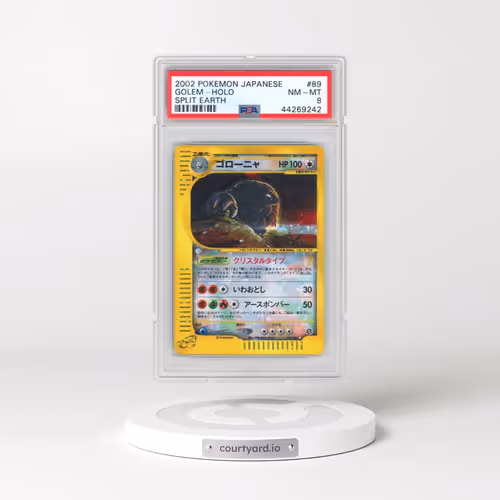 2002 Pokémon Split Earth #089 Golem - Holo (PSA 8 NM-MT)
