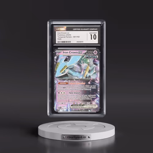 2024 Pokémon Tef EN-Temporal Forces #081 Iron Crown EX - Holo (CGC 10 GEM MINT)