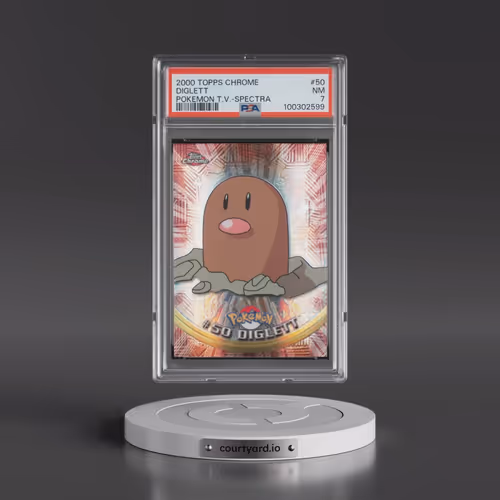 2000 Topps Chrome Pokémon T.V. #50 Diglett - Spectra (PSA 7 NM)