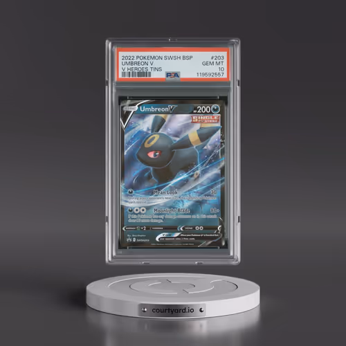 2022 Pokémon Swsh Black Star Promo #203 Umbreon V - Holo V Heroes Tins (PSA 10 GEM MINT)