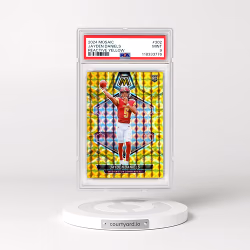 2024 Panini Mosaic #302 Jayden Daniels - Reactive Yellow (PSA 9 MINT)