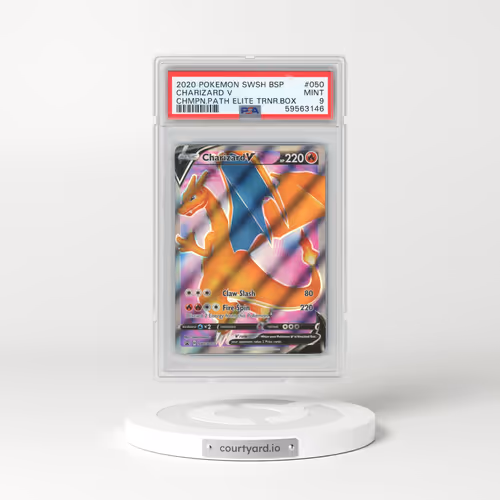 2020 Pokémon Swsh Black Star Promo #050 Charizard V - Holo Champion's Path Elite Trainer Box (PSA 9
