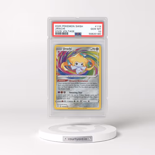 2020 Pokémon Sword & Shield Vivid Voltage #119 Jirachi (PSA 10 GEM MINT)